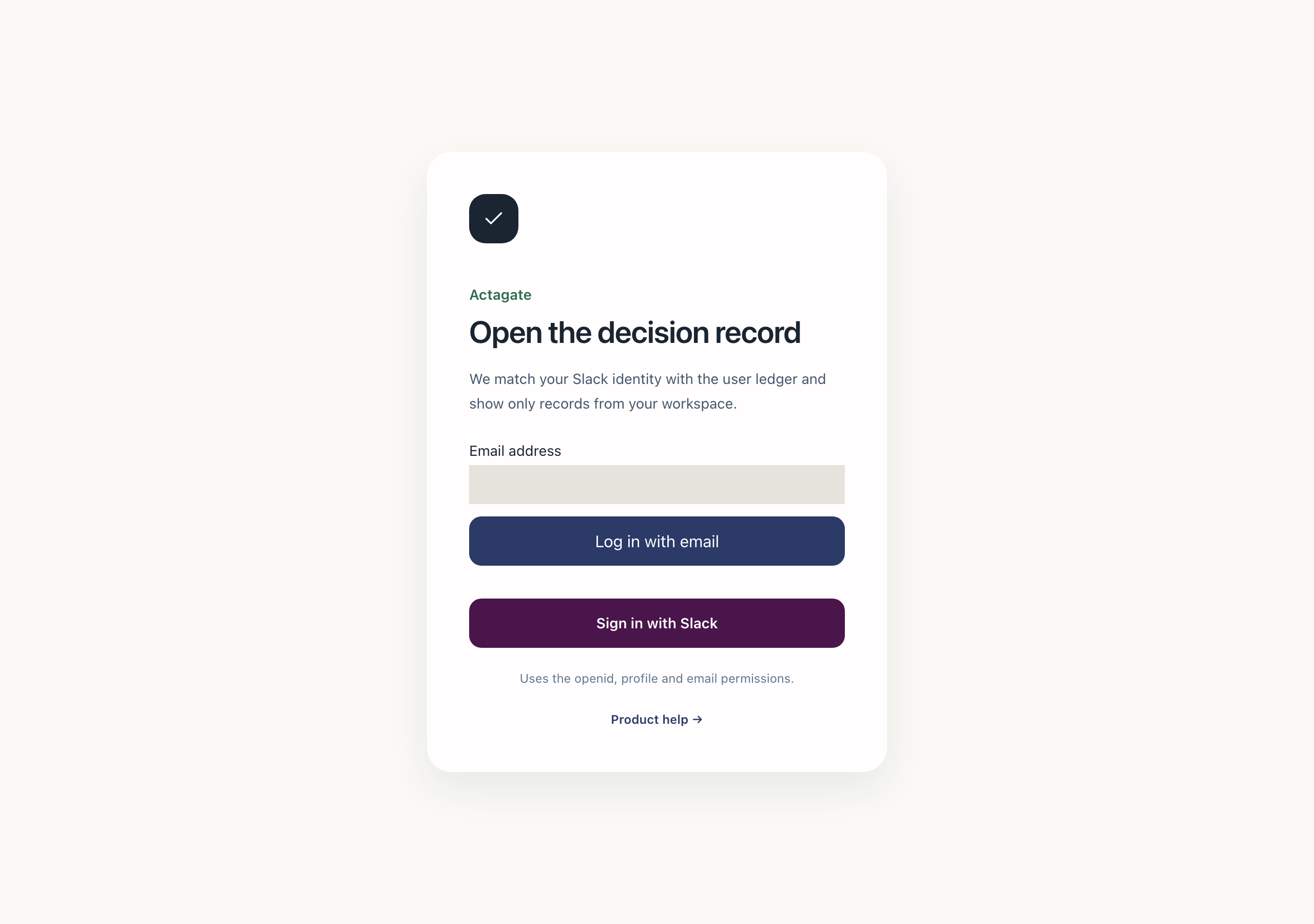 Open the decision record
